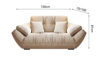 Italienische Technologie Stoff Wolken sofa Ultra weiches modernes minimalist isches faules Sofa für kleine Wohnung Holzrahmen für Wohnzimmer