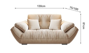 Italian Technology Fabric Cloud <strong>Sofa</strong> Ultra-Soft Modern Minimalist Lazy <strong>Sofa</strong> for Small Apartment <strong>Wooden</strong> <strong>Frame</strong> for Living Room - Product Image 2