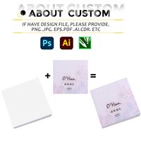 Blocs-notes autocollants à feuilles mobiles avec impression de logo personnalisé, format 3x3 pouces, pour promotion publicitaire