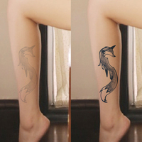 Autocollant de tatouage de renard semi-permanent écologique de haute qualité Art corporel d'une durée de 15 jours Caractéristique temporaire