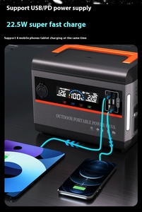 Centrale Électrique Portable Nouveau Design 500W 800W 1000W Générateur Solaire pour Camping en Plein Air, Voyages et Pannes de Courant Couleur Noire - Product Image 4