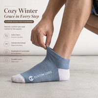 Chaussettes basses personnalisées pour hommes, colorées, décontractées, douces, respirantes, avec logo, OEM ODM
