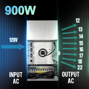 Trasformatore Toroidale a Bassa Tensione 900W da 120V AC a 12V AC per Illuminazione Paesaggistica Esterna Certificato ETL - Product Image 2