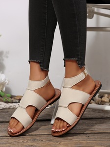 Women <b>Summer</b> New Hollow Out Flat Slip On Sandals Casual Outdoor Plus Size Beach <b>Ladies</b> Footwear - Product Image 6