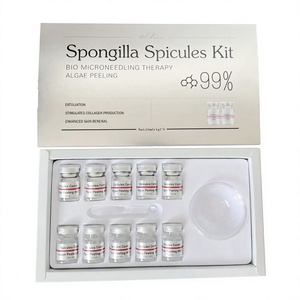 Sérum en poudre verte pour micro-aiguilletage, éponge micro-aiguille, <span class=keywords><strong>traitement</strong></span> de peeling facial pour l'acné et le renouvellement cutané GZ - Product Image 3