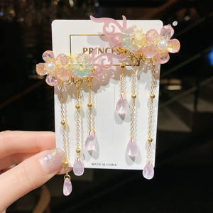 2 pz/set nuovi bambini graziosi fermagli per capelli con ornamento di fiori per ragazze graziose mollette per capelli cinesi antichi accessori per capelli per bambini - Product Image 4