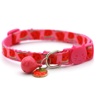 <span class=keywords><strong>Collar</strong></span> de gato con etiqueta impresa de frutas, hebilla de separación, <span class=keywords><strong>Collar</strong></span> de gato con campana - Product Image 3