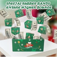 Combo de Bolsa y Caja de Papel Kraft Navideños con Diseño de Santa Claus y Copos de Nieve, Ecológicos, Reutilizables, para Envolver Regalos en la Celebración de Navidad