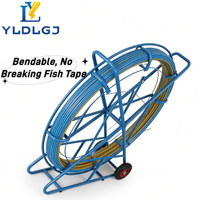 YILI Tige de guidage en fibre de verre premium 6mm*150m, non conductrice, avec jauge de longueur, pour travaux électriques souterrains