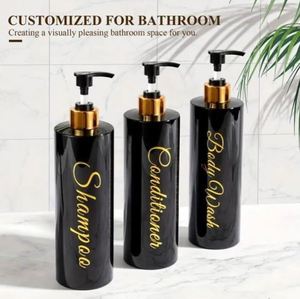 Emballage personnalisé en plastique vide pour après-shampoing/shampoing, 150 ml, 250 ml, 300 ml, bouteille cosmétique PET multicolore, bouchon à disque doré, pompe - Product Image 4