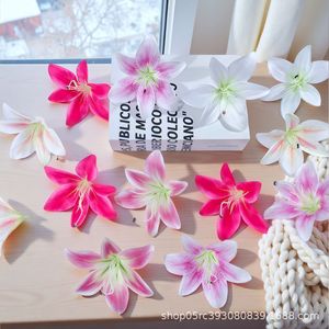 Tête de fleur artificielle 3D en forme de lys, 11 cm, branche unique, pour décoration murale de mariage DIY - Product Image 1
