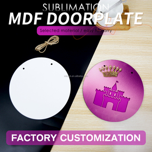 Sublimazione bianco MDF in legno segno di benvenuto porta appendiabiti sublimazione legno rotondo appendiabiti decorazione porta - Product Image 6