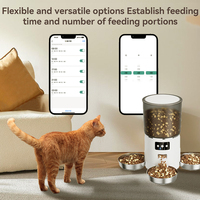 HEYBO-Mangeoire automatique intelligente pour animaux de compagnie inspirée du graffiti, 6L, avec accès à distance WiFi, distributeur de repas en plastique pour chats et chiens