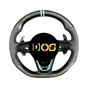 Volante de Cuero y Fibra de Carbono para <span class=keywords><strong>Volkswagen</strong></span> R-line Passat Golf Jetta Tiguan Polo Bora <span class=keywords><strong>Arteon</strong></span> 2010-2025, Venta Directa de Fábrica - Product Image 5