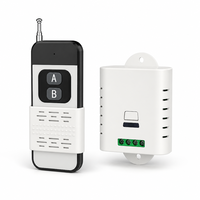 Télécommande universelle 433 MHz pour porte de garage, portail électrique 12 V, contrôleur sans fil à 2 boutons avec code d'apprentissage et lumière LED