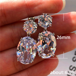 Grandi Orecchini Pendenti Scintillanti per Donne, Eleganti Gioielli da Orecchio alla Moda - Product Image 5