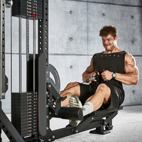 Comercial 3-en-1 High Lat Pull-Down & Seated Rowing Machine Steel Fitness Rack Trainer Gym Home Workouts Estación multifunción