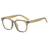 Edición coreana rectángulo único de gran tamaño Bloqueo de luz azul y antirreflejo claro hombres mujeres gafas cuadradas marco óptico