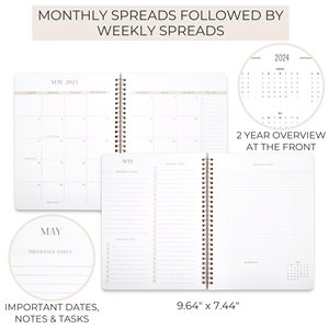 Custom A5 PU Leather Hardcover Spiral <b>Notebook</b> <b>Planners</b> with 100 Sheets and Custom Logo for Writing - Product Image 2