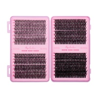 Kit de Cils en Grappes DIY en Gros, Réutilisables, Synthétiques, Effet Volume, Faux Cils Personnalisables, Emballage Luxe, Marque Privée