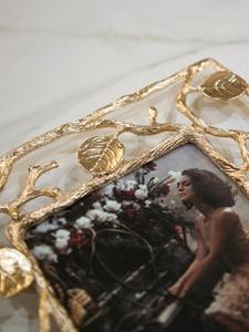 <span class=keywords><strong>Cadre</strong></span> photo personnalisé lumière luxe feuille de ginkgo <span class=keywords><strong>doré</strong></span> <span class=keywords><strong>cadre</strong></span> photo de haute qualité élégant <span class=keywords><strong>cadre</strong></span> photo de mariage de style européen - Product Image 4