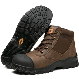 DF1208 Top Layer Nubuck Steel Toe for Boots Anti-Smash Anti-Puncture Work Safety Side Zipper Wear-Resistant Anti-Slip Summer - Product Image 4