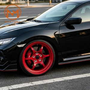 Jantes de voiture de tourisme Maxtera forgées sur mesure de style Advav <span class=keywords><strong>R6</strong></span> rouges pour Civic TypeR WRX STI GR86 <span class=keywords><strong>Golf</strong></span> BMW M2 M3 M4 Mustang, jantes en alliage - Product Image 5