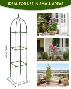 Hot Sale 6 Feet <b>Tall</b> Metal <b>Garden</b> Arch Lattice Trellis Supports for Climbing Roses Fruits & Plants Top <b>Garden</b> Fence & <b>Gate</b> - Product Image 4