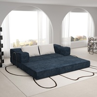 Canapé-lit convertible King Size 80 pouces, 3 places, pliable, avec 2 oreillers, combinaison DIY, sans assemblage