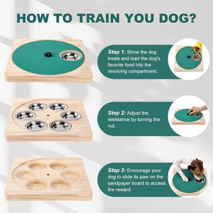 Planche à gratter pour <span class=keywords><strong>chien</strong></span> 3-en-1 en bois, antidérapante, avec compartiment à friandises - Product Image 5