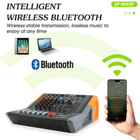 Amplificateur de mixage tout-en-un professionnel EP4 transfrontalier 4 canaux 250W avec entrées XLR/RCA, 99 effets DSP intégrés, USB/Bluetooth
