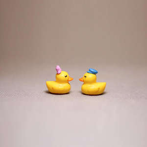 ミニチュア小さな黄色のアヒル妖精の庭のテラリウムフィギュアマイクロ景観装飾人形の家の装飾子供ギフト & おもちゃ - Product Image 6