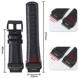 Bracelet <span class=keywords><strong>de</strong></span> <span class=keywords><strong>montre</strong></span> en cuir véritable <span class=keywords><strong>de</strong></span> qualité supérieure pour Garmin Fenix 7X 6X 5X Pro, bracelet <span class=keywords><strong>de</strong></span> remplacement vintage <span class=keywords><strong>QuickFit</strong></span>, bracelet sport robuste - Product Image 3