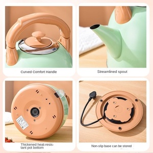 Hervidor Eléctrico de Lujo de Acero Inoxidable con Apagado Automático 800W, Diseño Nórdico, Inalámbrico, Tapa Metálica Elegante y Resistente a la Corrosión - Product Image 5