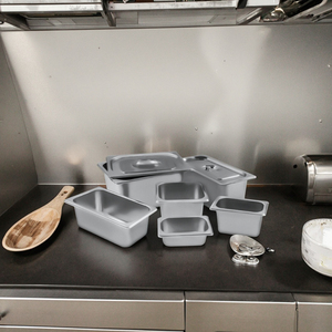 201 thép không gỉ khách sạn & nhà hàng lưu trữ Pan gấp cạnh <span class=keywords><strong>gastronorm</strong></span> gn 1/1 chúng tôi phong cách thực phẩm container Pan - Product Image 3