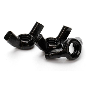 Écrou à oreilles en acier au carbone oxydé noir de haute qualité / acier inoxydable 304, métrique M3-M12, DIN315, grade 4.8/6.8 Nindejin - Product Image 1