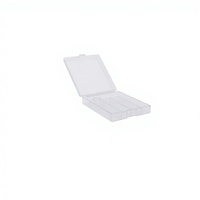 Boîte de rangement rectangulaire en plastique PP transparent avec fermeture à clipser rigide, organisateur transparent pour la maison et le bureau
