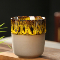 Tasse à thé en porcelaine miniature rétro de style japonais, 150 ml, sans anse, avec glaçure alcalinisée au four, vente en gros