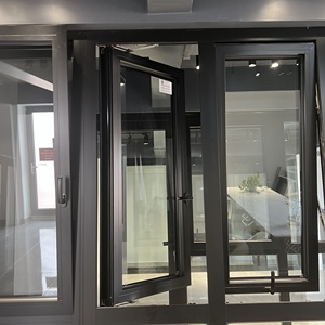Fenêtres à battants en verre double vitrage pour villas, verre transparent, noir, <span class=keywords><strong>blanc</strong></span>, gris, taille personnalisée, fenêtres à battants de style chinois - Product Image 2