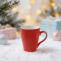 Tasse en céramique de haute qualité, 12 oz/350 ml, personnalisable avec logo, en porcelaine faite à la main, forme poire, sans BPA, compatible lave-vaisselle et micro-ondes