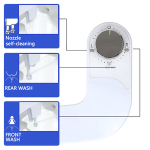 Accessoire de bidet à <span class=keywords><strong>eau</strong></span> <span class=keywords><strong>froide</strong></span> ultra-plat à double buse pour toilettes, non électrique, lavage féminin/postérieur, adapté aux salles de bain d'appartements - Product Image 2