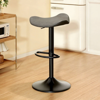 Tabouret de bar pivotant réglable en hauteur et chaise de bar, siège en similicuir, base en métal pour café, pub, maison et extérieur – Vente chaude
