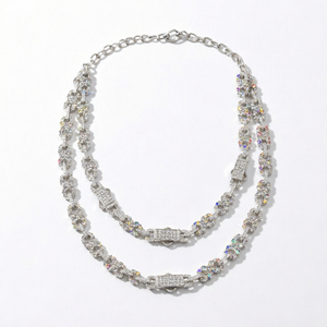 Collar de Cadena de Cuerda de Moissanita, Cadena de Eslabones Retorcidos de Plata de Ley 925 para Regalo Unisex o Fiesta - Product Image 3