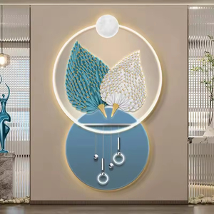Moderne 3D Plume <span class=keywords><strong>Salon</strong></span> Décoration Métal Art <span class=keywords><strong>avec</strong></span> Lumières Décoration Murale <span class=keywords><strong>Peinture</strong></span> LED Décoration Suspendue <span class=keywords><strong>Peinture</strong></span> - Product Image 4