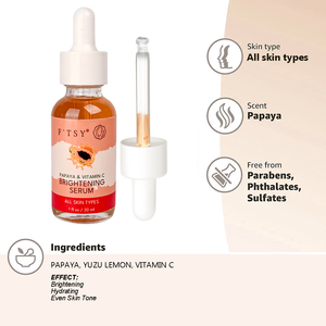 Etiqueta privada Natural Dark Spot Eliminar Blanqueamiento Vitamina <span class=keywords><strong>C</strong></span> Colágeno Papaya Iluminador Suero facial - Product Image 4