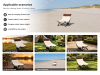 Chaise de camping pliable toutes saisons avec cadre en acier, siège large à bandoulière, poche latérale, pour bureau, sieste, plage
