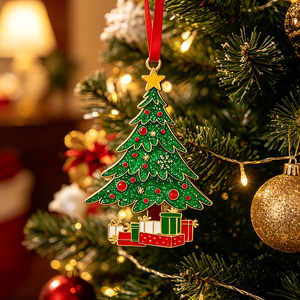 <span class=keywords><strong>Adornos</strong></span> <span class=keywords><strong>de</strong></span> <span class=keywords><strong>Navidad</strong></span> Personalizados <span class=keywords><strong>de</strong></span> Fábrica: Colgante <span class=keywords><strong>de</strong></span> Árbol <span class=keywords><strong>de</strong></span> <span class=keywords><strong>Navidad</strong></span> Tridimensional con Cuentas Metálicas y Relieve, Esmaltado a Color - Product Image 1