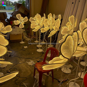 Leda 2025ลดกระหน่ำไฟกลีบดอกไม้สำหรับทางเดินในงานแต่งงานอุปกรณ์ตกแต่งฉากหลังของตกแต่งงานปาร์ตี้โคมไฟดอกไม้ LED - Product Image 2