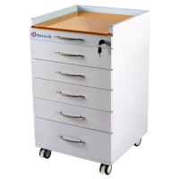 Armoire mobile à 5 tiroirs Anteeth avec plateau en verre trempé, mobilier de salon, mobilier de clinique, mobilier de laboratoire, armoire dentaire