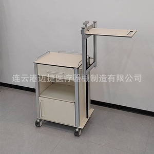 โต๊ะข้างเตียงผู้ป่วย Maijie วัสดุ HPL ปรับระดับความสูงได้ รถเข็นโรงพยาบาล - Product Image 2